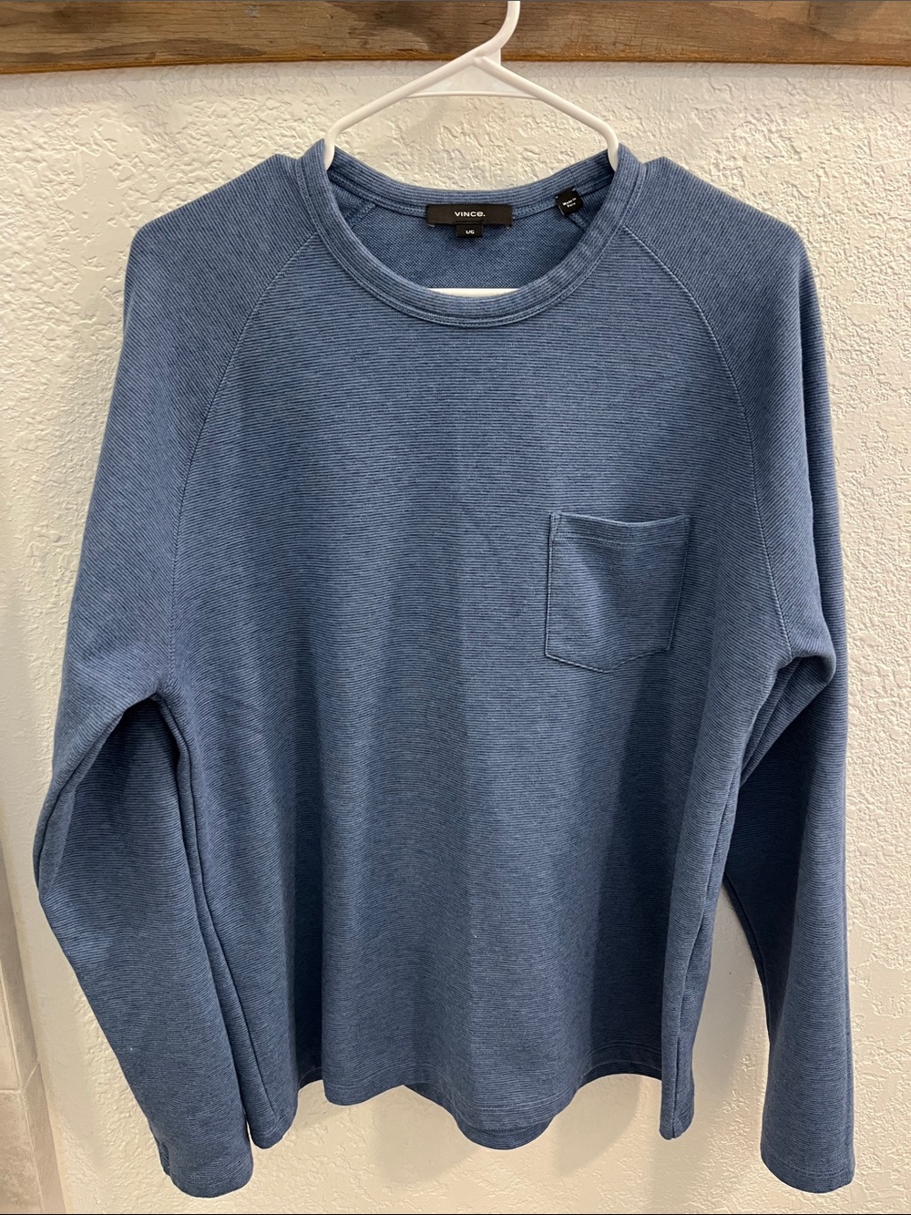 Vince  Blue Pocket Sweatshirt